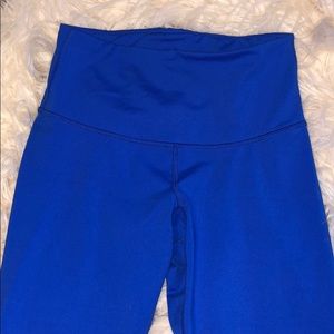 Full Length Bright Blue Leggings High Waisted